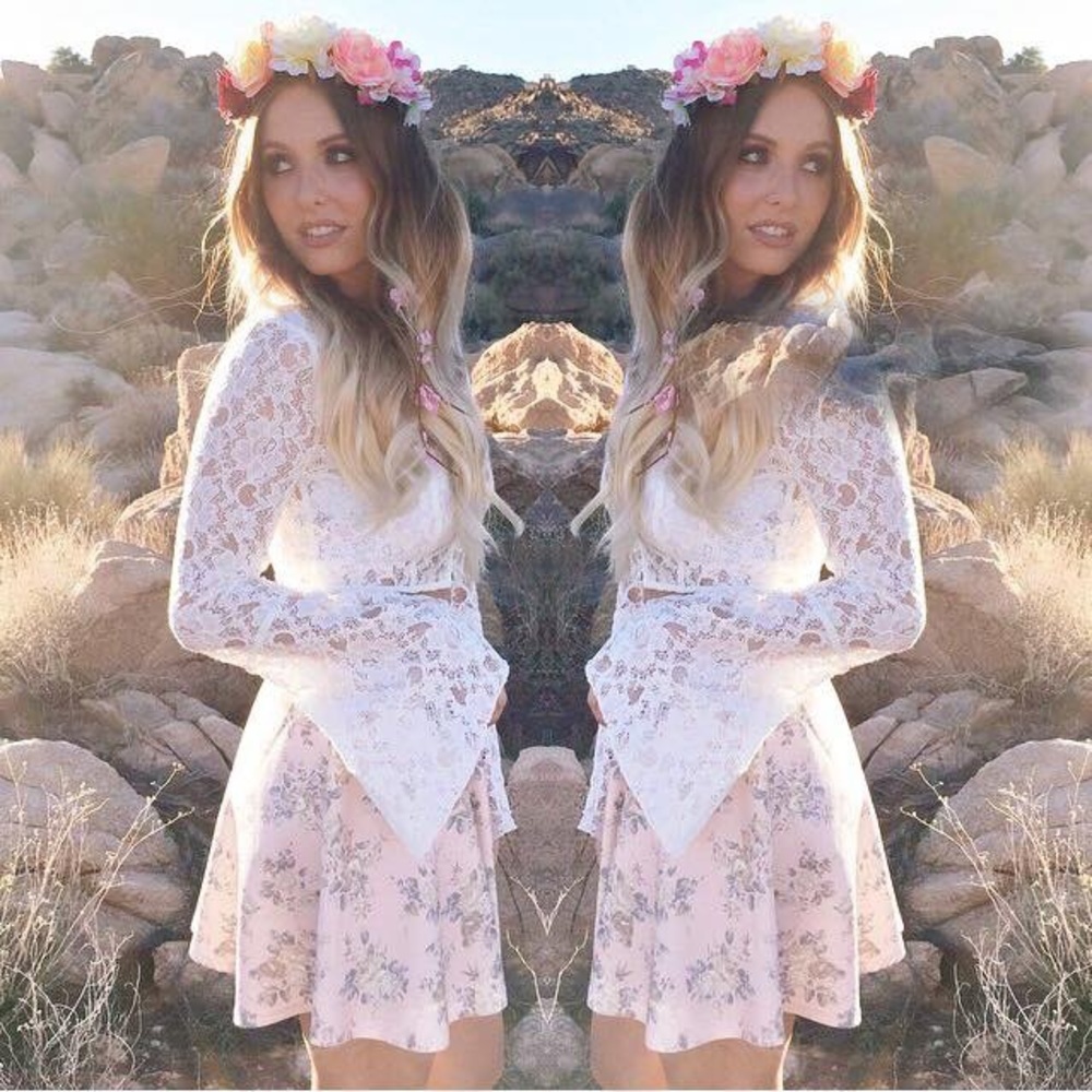Forever 21 Floral Mini Skirt